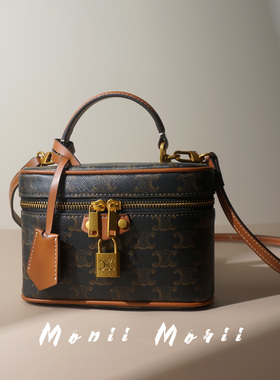 怪兽君小众印花盒子包复古手机包时尚斜挎包小包包手拎包高级感潮