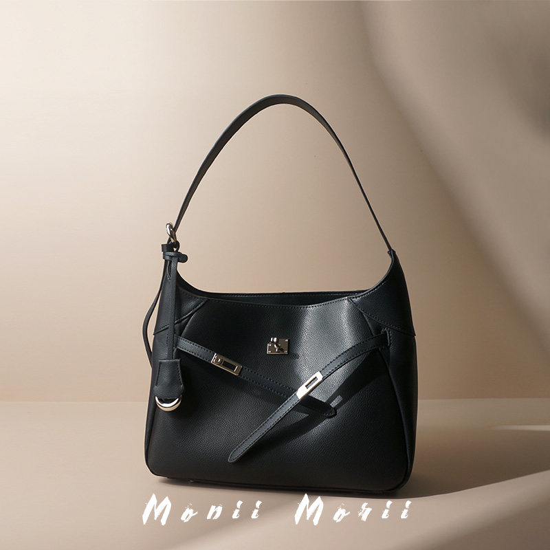 怪兽君包包2025新款真皮托特包牛皮腋下包可斜挎通勤百搭单肩包潮