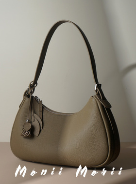 怪兽君2026新款真皮腋下包通勤大容量单肩包头层牛皮斜挎包女包潮