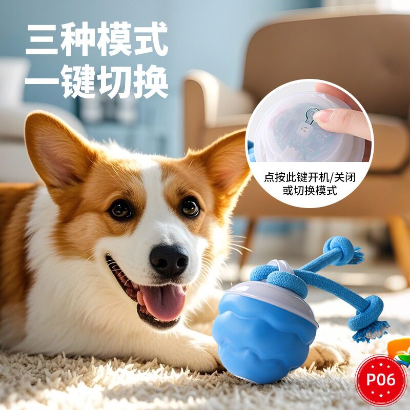 跨境宠物犬智能滚动球电动狗狗解闷耐咬逗狗球磨牙玩具