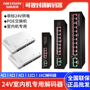 KAD606 器外置DS 器楼宇可视对讲专用POE交换机解码 海康威视解码