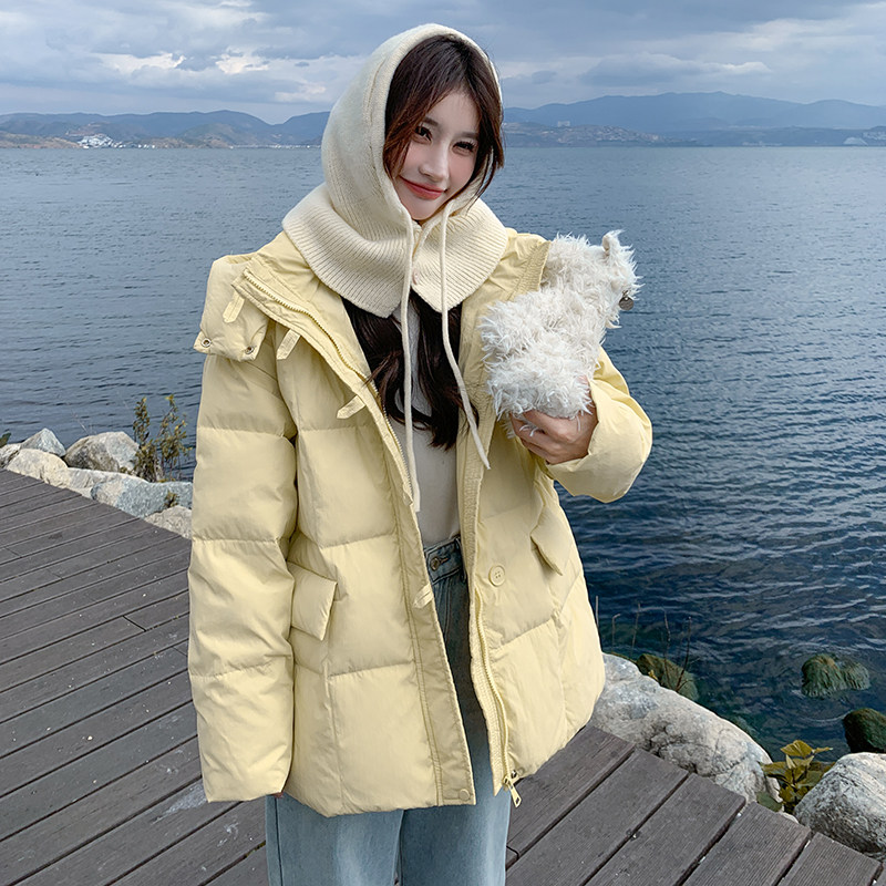 手发图新款主推奶呼呼连帽90羽绒服2515p290k418,女装羽绒服,浙宝186