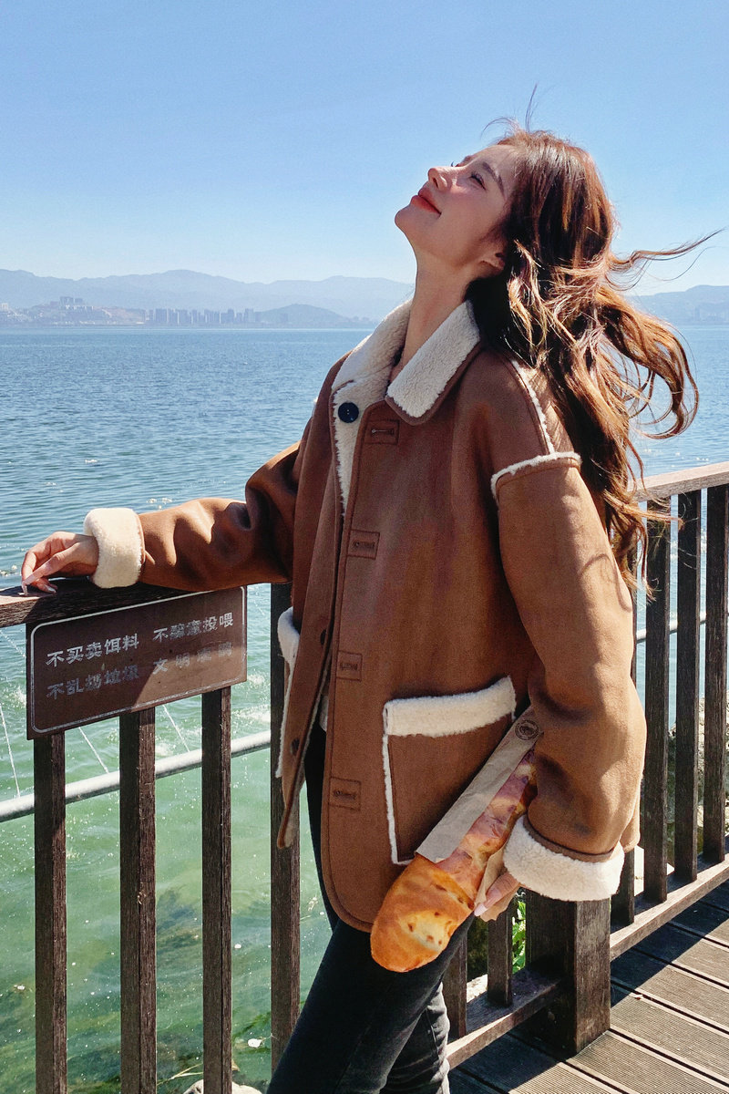 现货两面穿加厚羊羔外套8051p195k298,女装皮草,浙宝186