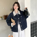 已出货春新款不掉色牛仔外套8075p145k208，女装短外套，2B186