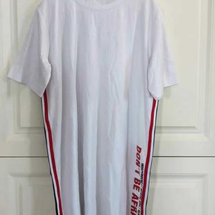 新款 长款 韩版 短袖 T恤 休闲宽松大码 美特斯邦威女中长裙夏季