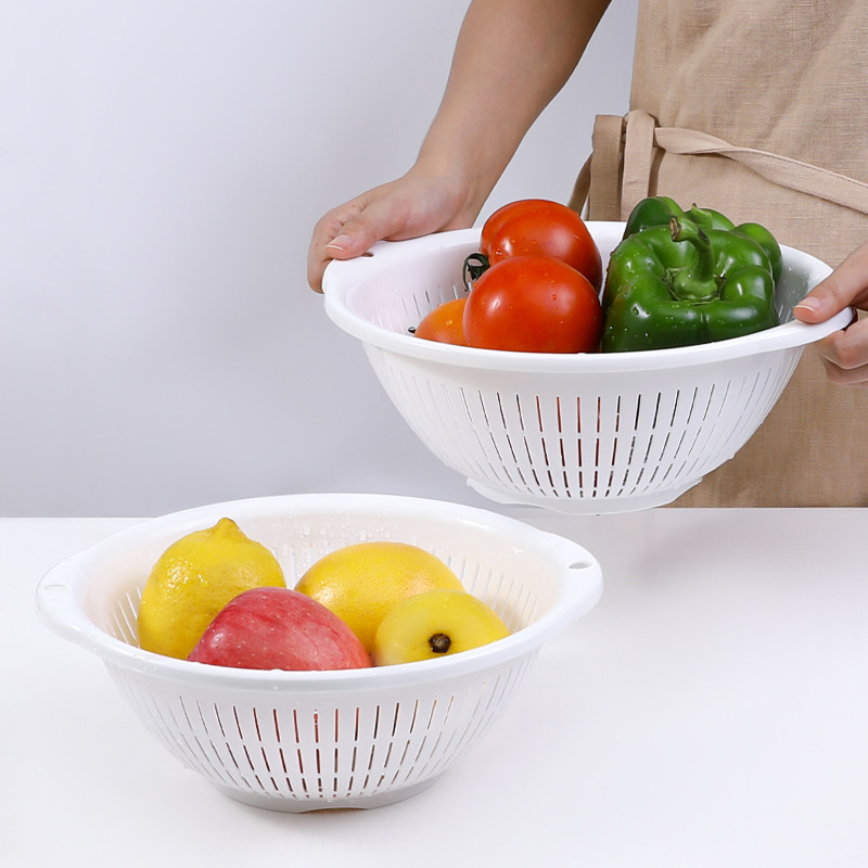 SANADA日本进口果蔬清洗沥水篮洗菜盆单层多功能沥洗水果篮厨房,收纳整理,其他收纳篮,淘宝优惠券,粉丝福利购,淘宝优惠卷