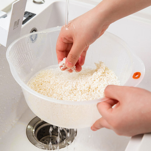 日本进口厨房塑料淘米器沥水篮