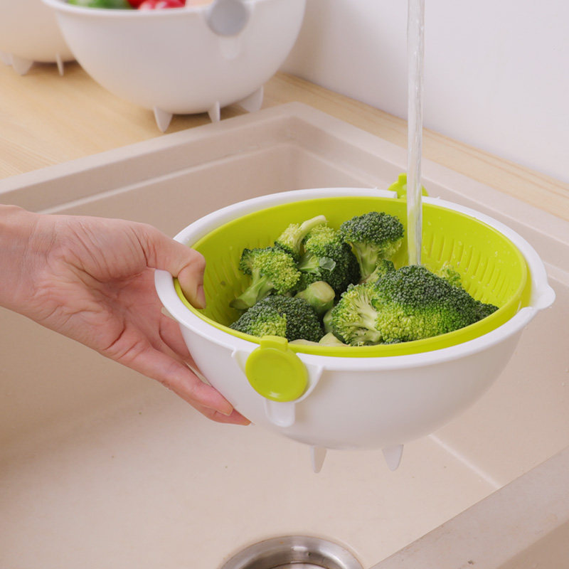 KOKUBO日本进口淘米蓝水果蔬菜沥水蓝塑料收纳篮洗菜篮双层打蛋盆,餐饮具,洗菜盆/沥水篮/漏水筛,淘宝优惠券,粉丝福利购,淘宝优惠卷