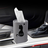 日本TAIDAMI车载纸巾汽车专用创意纸巾桶装 抽纸桶中控纸巾盒圆筒