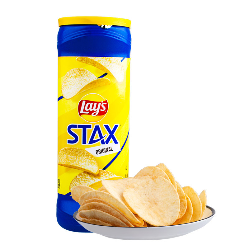 Lay's乐事薯片墨西哥进口桶装原味163g网红休闲薯片零食香脆薄片