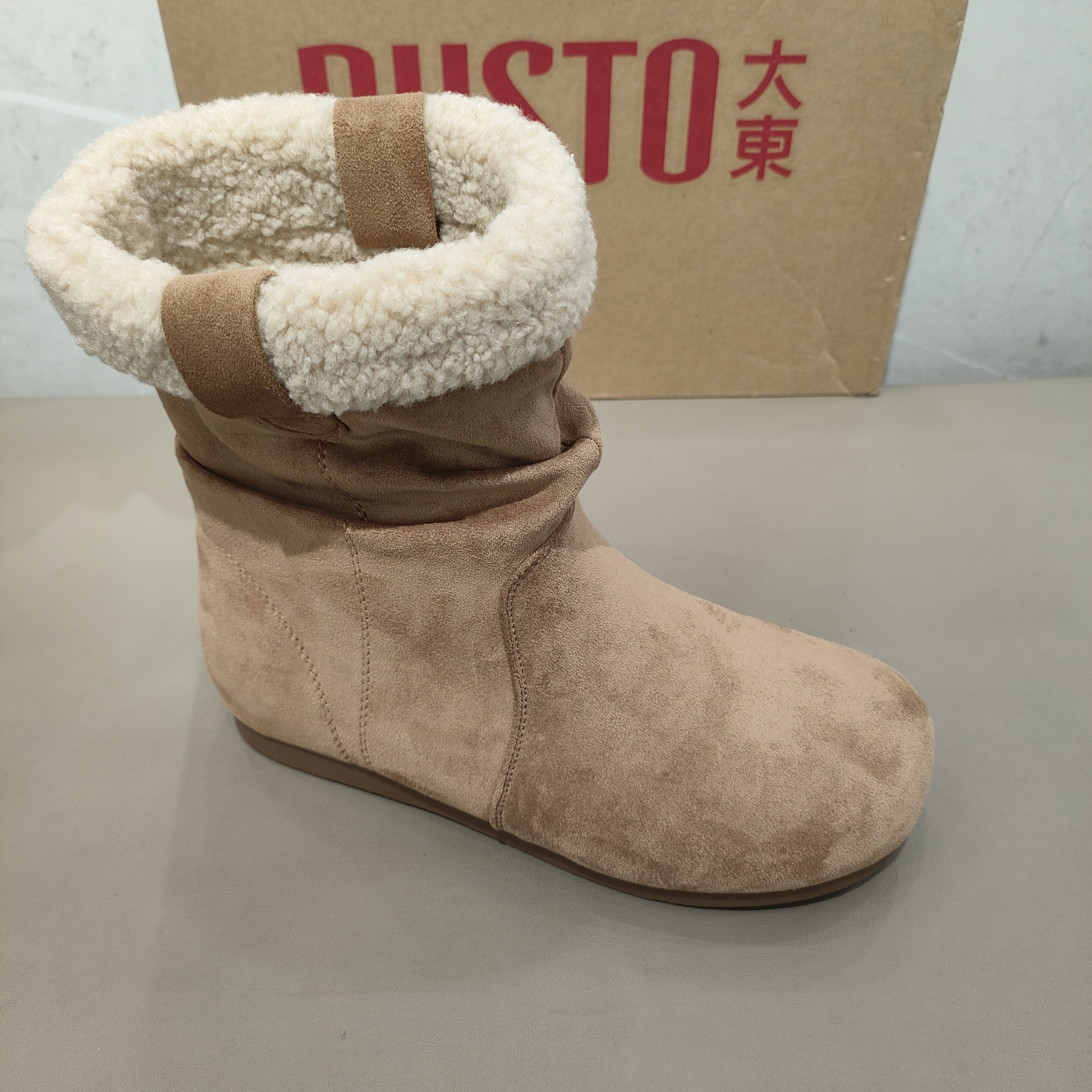 大东加绒勃肯女靴2025冬季新款加绒保暖棉鞋平底时尚勃肯鞋1209