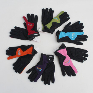 秋冬新款 双层青少年加绒防风骑行耐磨摇粒绒抓绒保暖女手套 时尚