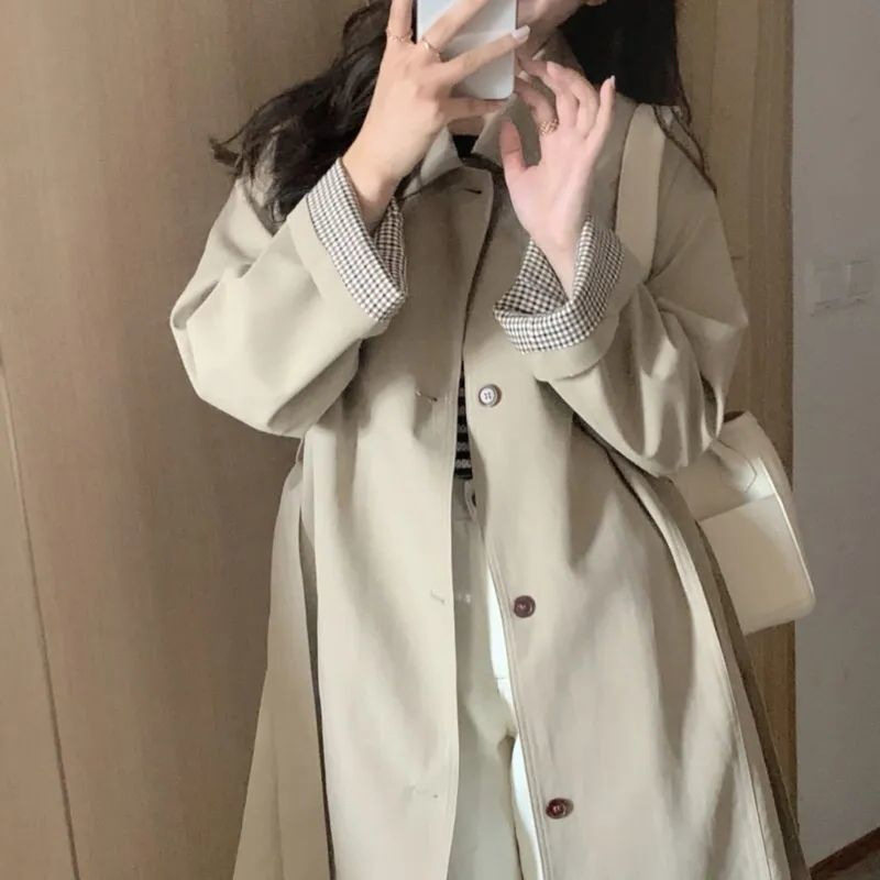 风衣女款2025新款卡其色小个风衣