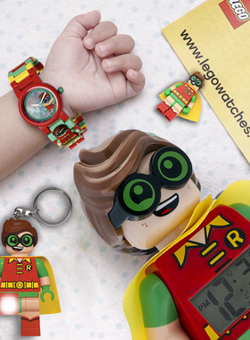 上海现货乐高lego超级英雄DC罗宾闹钟闹表腕表+送小人