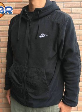 正品/Nike男子加绒保暖防风运动连帽夹克外套DV8161 DD4883-010