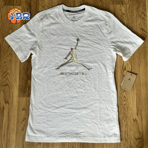 小马兄 NIKE耐克JORDAN棉质男子运动休闲短袖T恤HQ7985-100