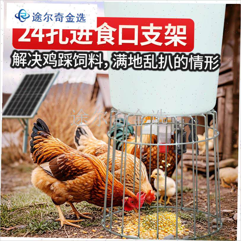 太阳能喂鸡神器自动定时喂食器出远门喂鸡自动R下料器自动投料机