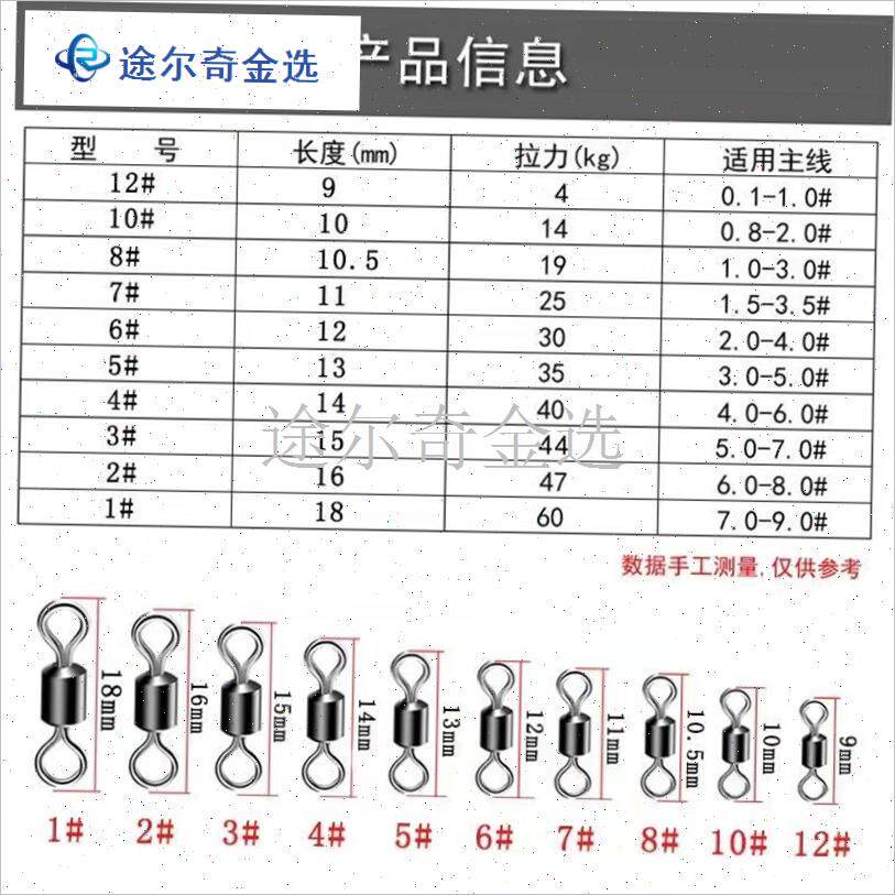八字环不锈钢h高速8字环钓鱼小配件大物子母环炼接器卸力强力转