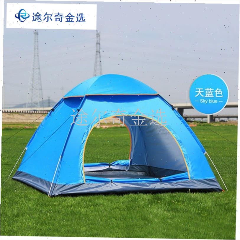 帐篷户外野营3-4人单人沙滩帐篷露营防雨防O晒防风特价酒店一次