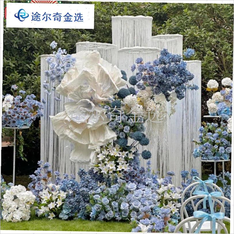 婚庆道具线帘圆环吊环架子圆形铁艺花环路引舞Q台装饰立杆伸缩新