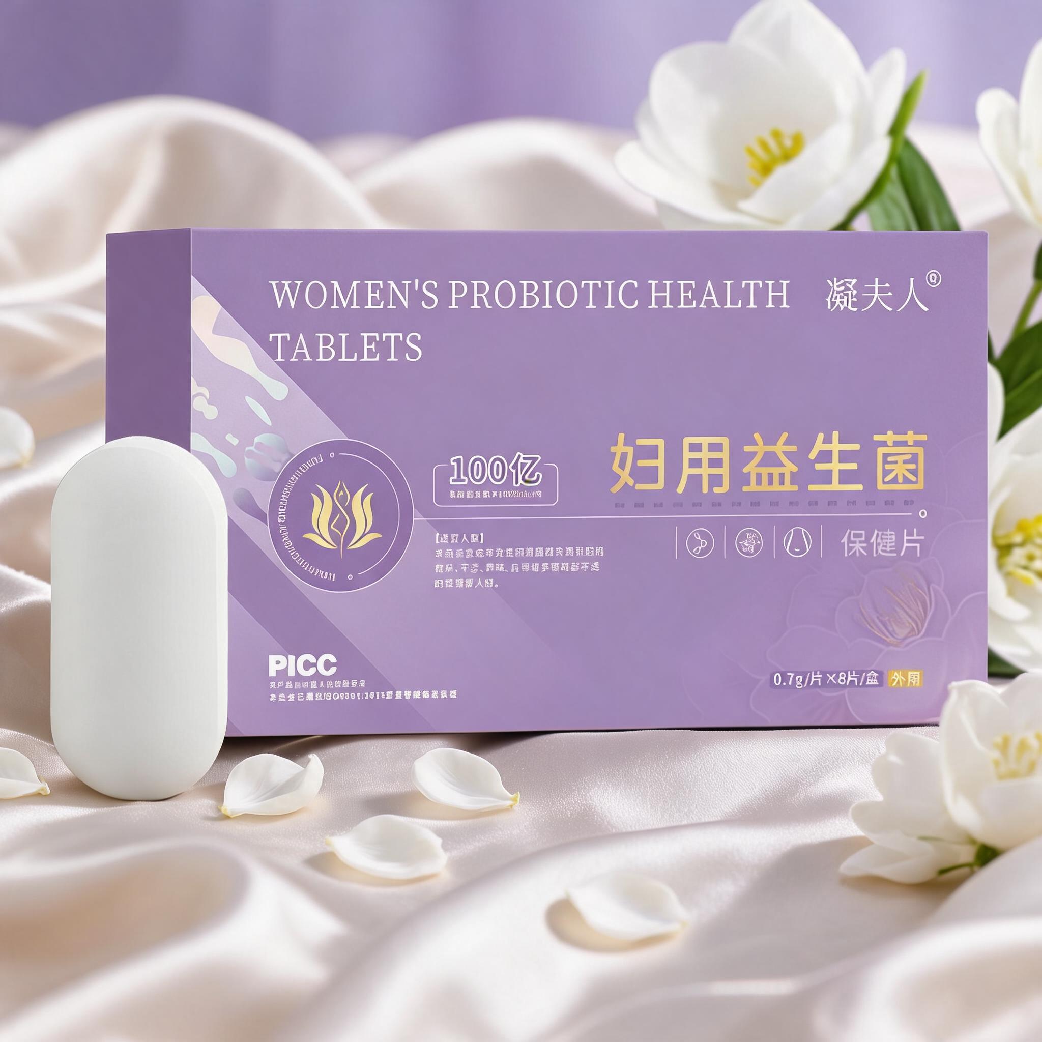 妇用益生菌保健片私密益生菌片私处保养平衡菌群妇科泡腾片8片/盒