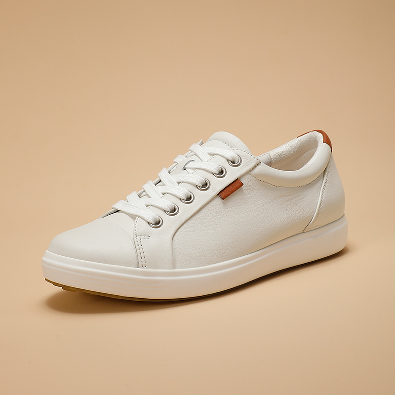 真皮软底舒适休闲鞋时尚小白鞋