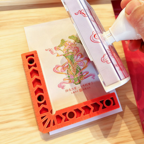 盖章定位器L型套色章定位尺防滑