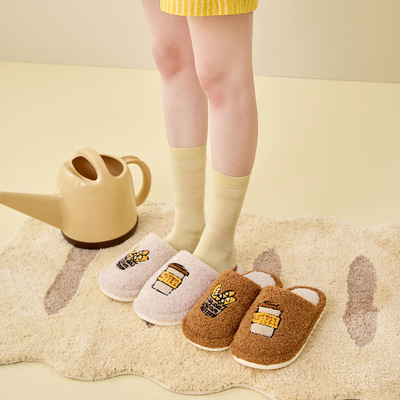 高级感棉拖鞋女冬天室内防滑毛绒家居拖鞋冬季居家静音保暖毛