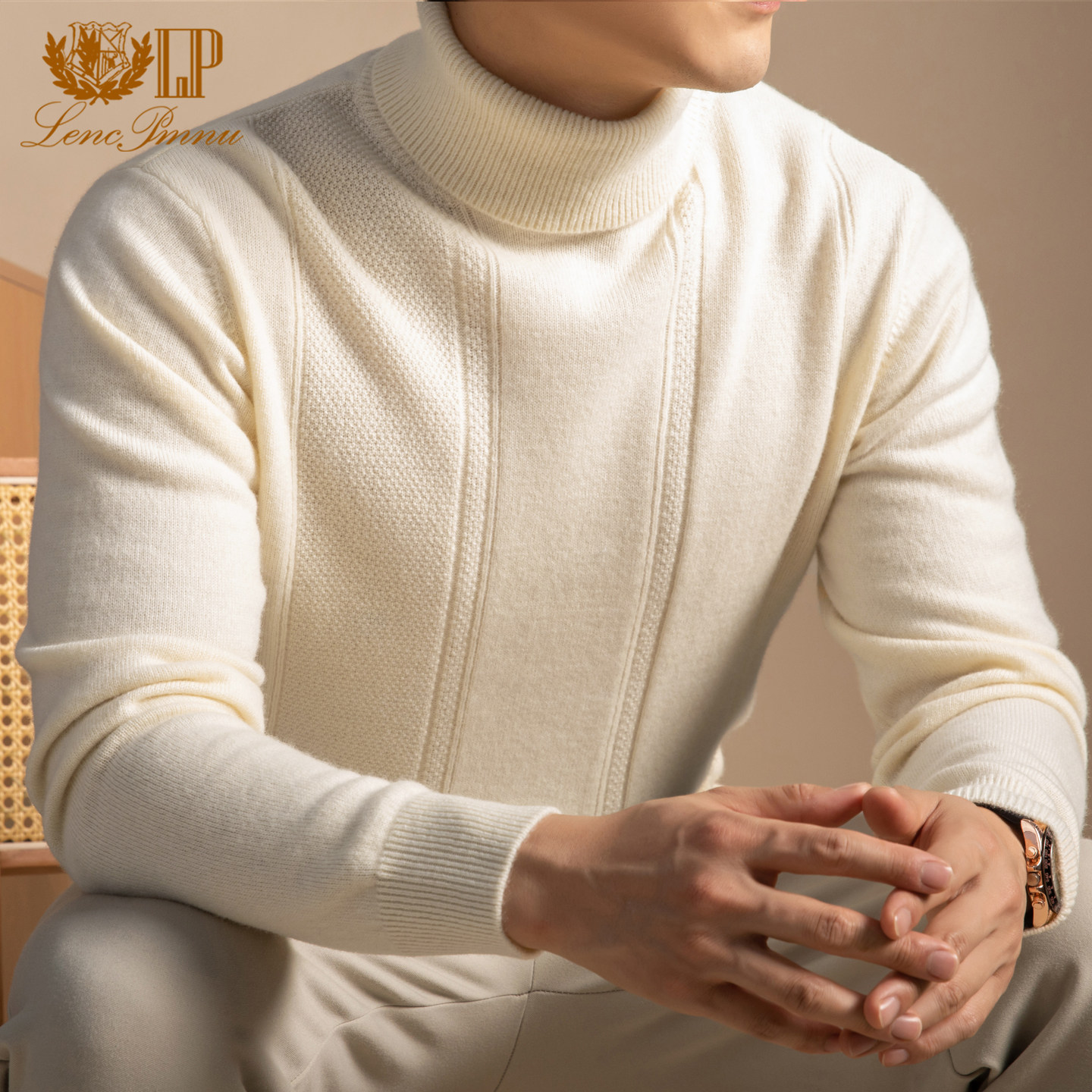 LP正品鄂尔多斯市产100%纯山羊绒衫男高翻领纯色加厚保暖羊毛衫冬,男装,羊绒套衫,淘宝优惠券,粉丝福利购,淘宝优惠卷