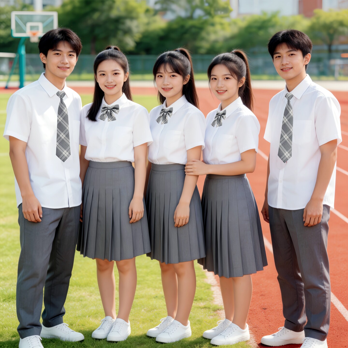 白衬衫初中高中学生装大学生大合唱朗诵舞台表演毕业拍照班服套装
