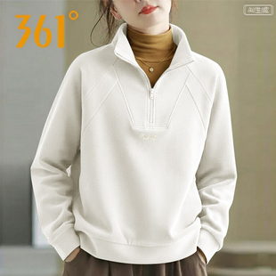 361°立领半拉链卫衣女2026春季新款休闲宽松时尚套头衫562544803