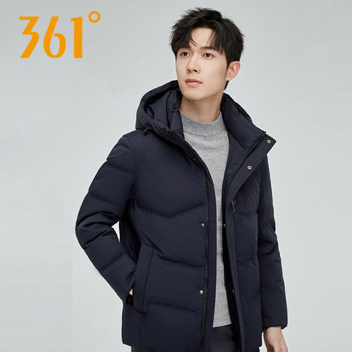 361短羽绒服男2025年冬季新款轻柔防风保暖连帽运动外套552444301