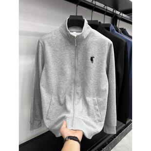 【奥莱折扣】保罗外套男士春秋夹克拉链开衫立领卫衣宽松上衣