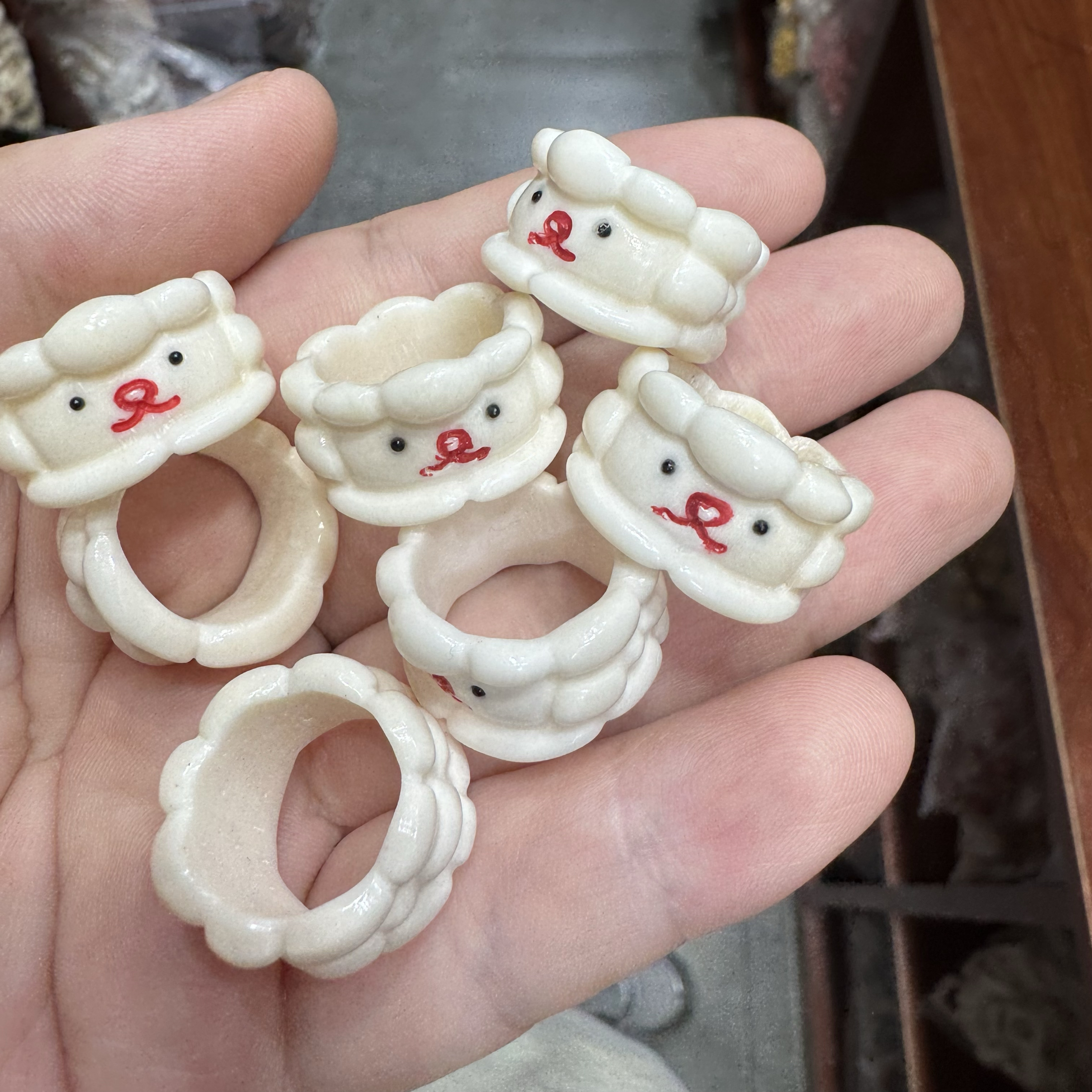 BH牛骨小羊diy配件手工编织手绳项链文玩佛珠手链手串配饰饰品