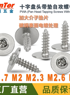 碳钢PWA带垫片带介子自攻螺丝非标介子 十字圆头带介华司自攻螺钉