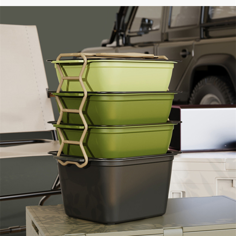 户外露营野餐盒可微波炉加热手提饭盒便当保鲜盒套装