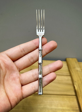 贵但是好！高级感 304不锈钢水果叉家用酒店轻奢蛋糕甜品饼叉果签