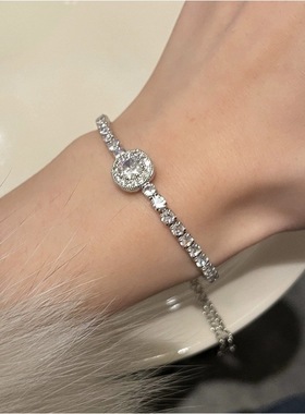 银光闪闪~满钻设计小众高级感手链2024年新款女生轻奢ins风手环