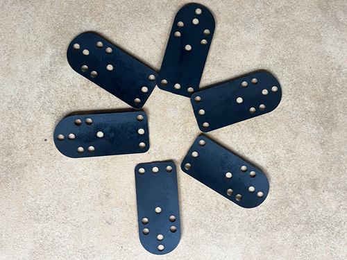 黑古铜高硬度04mm不锈铁黑色圆头扎甲片札甲片铁浮图甲胄盔甲甲片