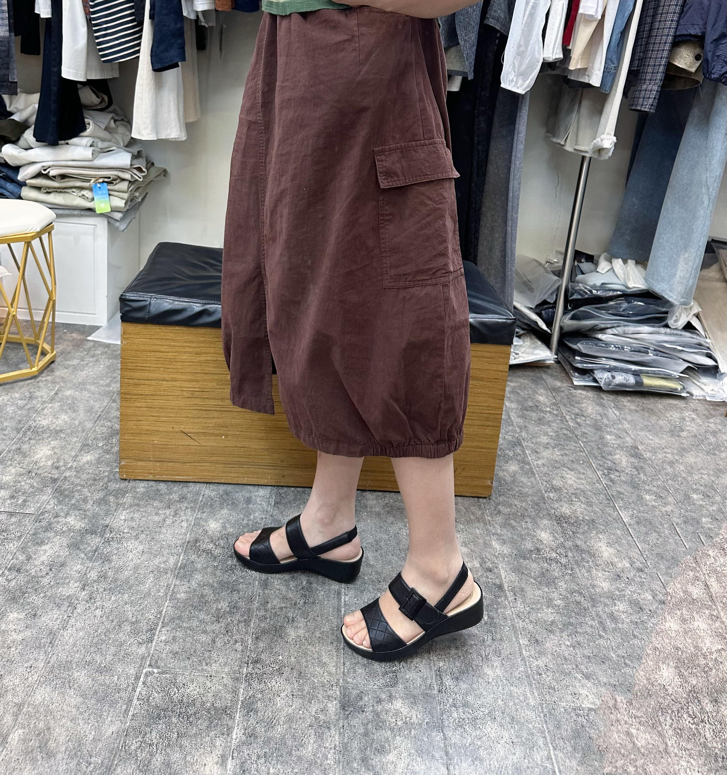 小陈记外贸原单休闲里外鞋垫全皮坡跟轻便舒适露趾凉鞋女鞋chao轻