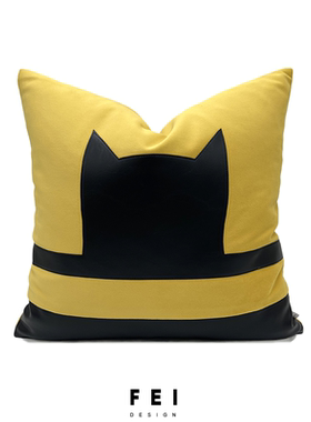 FEI 超级英雄联盟抱枕黄色红色金刚狼蝙蝠侠靠垫卡通动漫方枕卧室