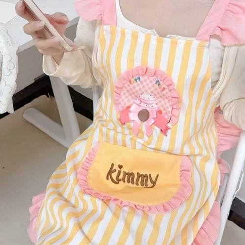 可爱中长款新款围裙带烘焙厨房