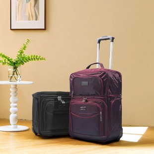 小型行李箱14寸可扩展设计帆布旅行箱超轻登机箱子廉航专用单向轮