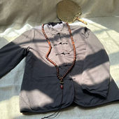 蝉昭 手工盘扣保暖排湿寒新疆长绒棉棉袄外套棉内胆 中医养生中式