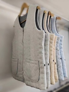 蝉昭 女里外全棉纯棉内充新疆长绒棉护心保暖排湿寒马甲坎肩宽松