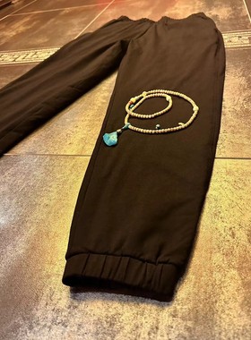 蝉昭原创男女同款卫裤式棉花裤里外全棉新疆长绒棉排湿寒长裤宽松