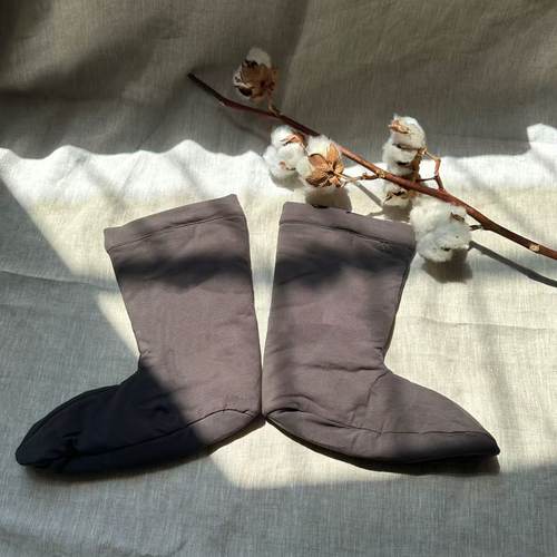 蝉昭-里外全棉填充新疆长绒棉排湿寒保暖养生男女袜套睡眠袜子