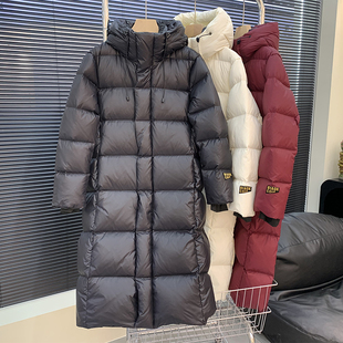 羽绒服女过膝加长款 女装 连帽高个子情侣加厚保暖外套 新款 2025冬季