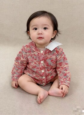 外贸原单出口女童宝宝小童春秋冬针织开衫毛衣外套现货公仔衣服