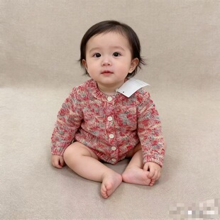 外贸原单出口女童宝宝小童春秋冬针织开衫毛衣外套现货公仔衣服